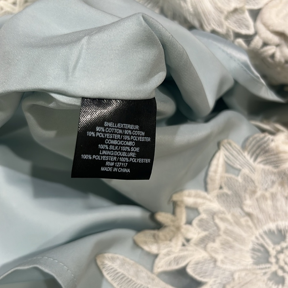Badgley Mischka 3D flower lace short sleeves cocktail dress - Picture 8 of 10